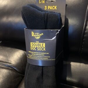 Dr. Martens Double Doc Sock 3-Pack in Black NWT